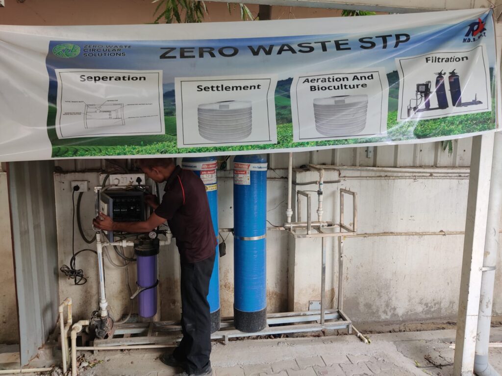 A zero waste Sewage Treatment Plant (STP) tank